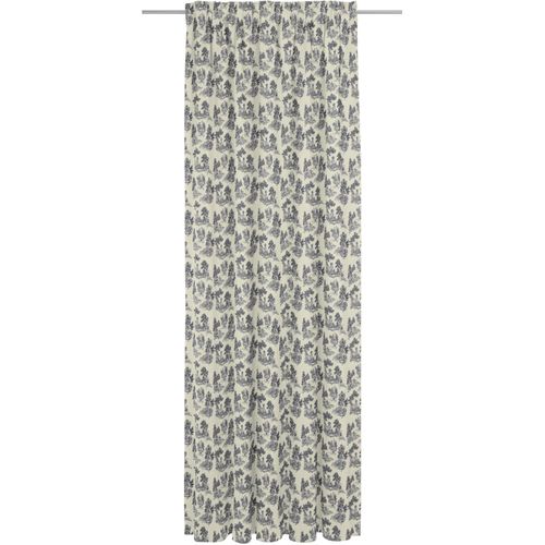 4004567317072 - Vorhang ADAM Good old days Gardinen Gr 255 cm Multifunktionsband 142 cm blau (dunkelblau) Esszimmergardinen nachhaltig aus Bio-Baumwolle