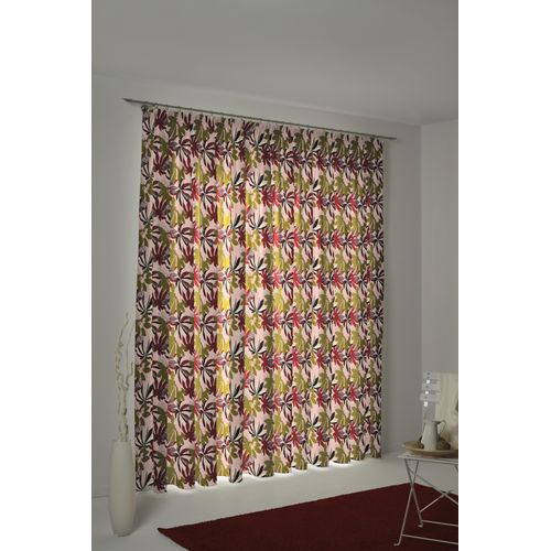4004567288310 - Vorhang ADAM Jungle Gr 2 bunt (grün dunkelrot rosa) B145cm H175cm Jacquard Baumwolle (Bio-Baumwolle) Gardinen nachhaltig