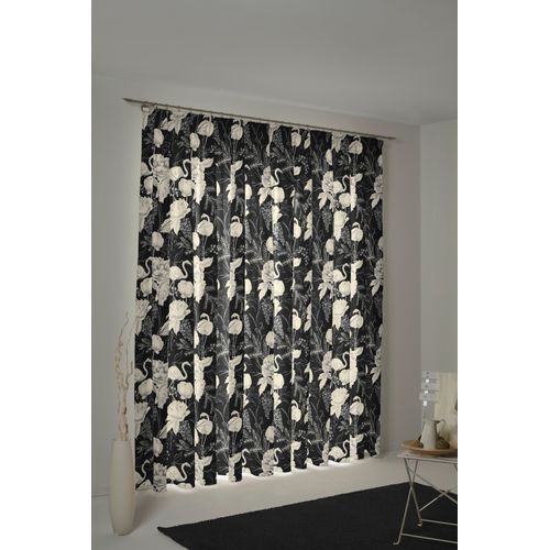 4004567286101 - Vorhang ADAM Eden Gr 2 schwarz-weiß (weiß schwarz) B145cm H175cm Jacquard Baumwolle (Bio-Baumwolle) Gardinen nachhaltig 4004567286101 - Vorhang ADAM Eden Gr 2 schwarz-weiß (weiß schwarz) B145cm H175cm Jacquard Baumwolle (Bio-Baumwolle) Gardinen nachhaltig