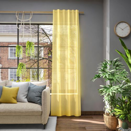4006470520914 - Vorhang NEUTEX FOR YOU Libre-ECO gelb B142cm H220cm Jacquard Polyester Gardinen Nachhaltig nach Maß