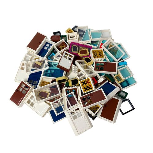 4262465170025 - LEGO® Fenster und Türen Gemischt für Haus Gebäude - Menge 100x 4262465170025 - LEGO® Fenster und Türen Gemischt für Haus Gebäude - Menge 100x