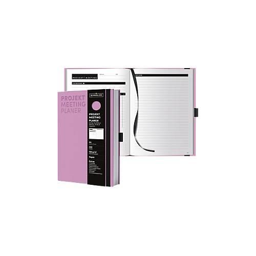 9783731890010 - Projekt- und Meetingplaner DIN A5 200 Seiten FSC-Papier Leinenstruktur Farbschnittkante Gummiband & Stiftehalter flieder
