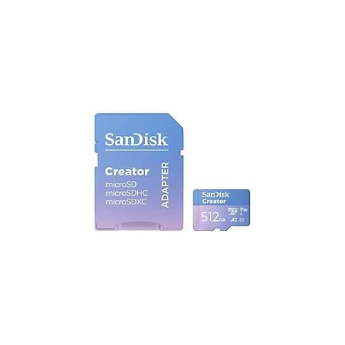 0619659217266 - SanDisk Creator - Flash-Speicherkarte (microSDXC-an-SD-Adapter inbegriffen) - 512 GB - A2 Video Class V30 UHS-I U3 - microSDXC UHS-I 0619659217266 - SanDisk Creator - Flash-Speicherkarte (microSDXC-an-SD-Adapter inbegriffen) - 512 GB - A2 Video Class V30 UHS-I U3 - microSDXC UHS-I
