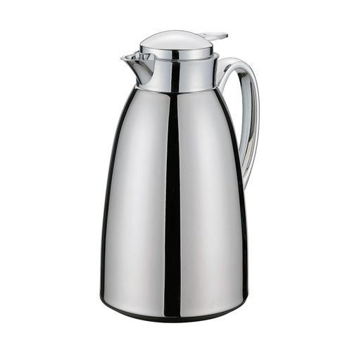 4017166543926 - Venezia Isolierkanne 1 Liter Thermoskanne mit Vakuum-Hartglaseinsatz Farbe Edelstahl