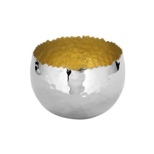 4042911560064 - Schale Sefa gold silberfarben Eisen Goldfolie vernickelt Höhe 85 cm 4042911560064 - Schale Sefa gold silberfarben Eisen Goldfolie vernickelt Höhe 85 cm