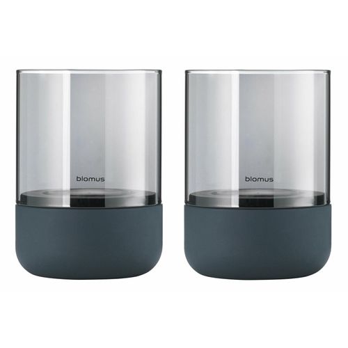 4008832788611 - Calma Windlicht 2er Set Kerzenhalter Dekolichhalter Kerzen Halter Beton Glas Steel Gray Smoke h 95 cm 66255 - Blomus 4008832788611 - Calma Windlicht 2er Set Kerzenhalter Dekolichhalter Kerzen Halter Beton Glas Steel Gray Smoke h 95 cm 66255 - Blomus
