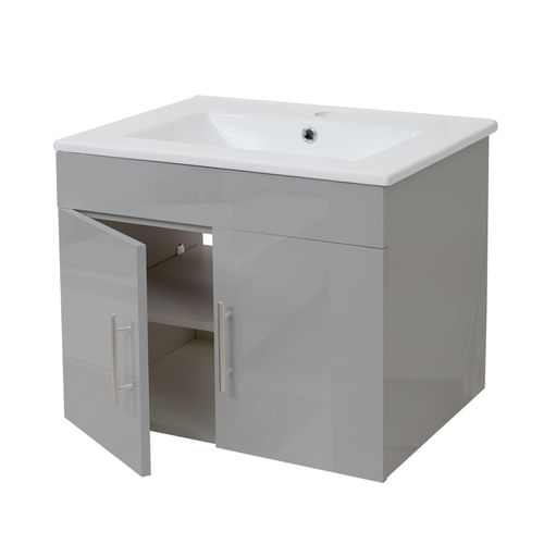 4057651232225 - Waschbecken + Unterschrank MCW-D16 Waschbecken Waschtisch MVG-zertifiziert hochglanz 60cm ~ grau 4057651232225 - Waschbecken + Unterschrank MCW-D16 Waschbecken Waschtisch MVG-zertifiziert hochglanz 60cm ~ grau