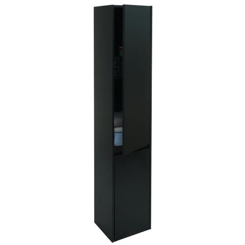 4057651884721 - Hängeschrank MCW-L86 Badschrank Highboard Hochschrank MVG Melamin 2 Türen 3 Fächer 160x33cm ~ schwarz 4057651884721 - Hängeschrank MCW-L86 Badschrank Highboard Hochschrank MVG Melamin 2 Türen 3 Fächer 160x33cm ~ schwarz