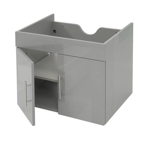 4057651395036 - Waschbeckenunterschrank MCW-D16 Waschtischunterschrank Waschtisch Unterschrank Badmöbel MVG hochglanz 60cm ~ grau 4057651395036 - Waschbeckenunterschrank MCW-D16 Waschtischunterschrank Waschtisch Unterschrank Badmöbel MVG hochglanz 60cm ~ grau