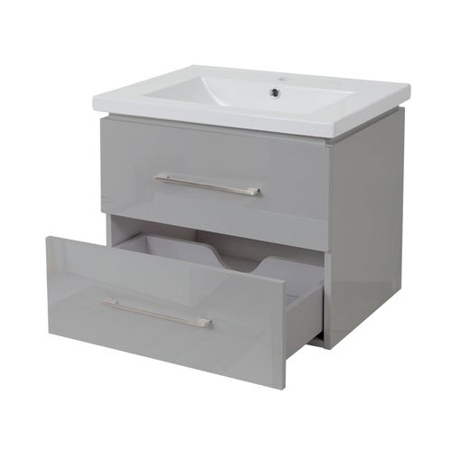 4057651265926 - Premium Waschbecken + Unterschrank MCW-D16 Waschbecken Waschtisch hochglanz 60cm ~ grau 4057651265926 - Premium Waschbecken + Unterschrank MCW-D16 Waschbecken Waschtisch hochglanz 60cm ~ grau