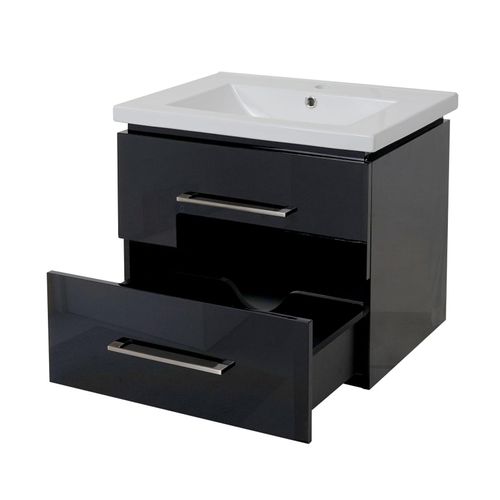 4057651265902 - Premium Waschbecken + Unterschrank MCW-D16 Waschbecken Waschtisch hochglanz 60cm ~ schwarz 4057651265902 - Premium Waschbecken + Unterschrank MCW-D16 Waschbecken Waschtisch hochglanz 60cm ~ schwarz