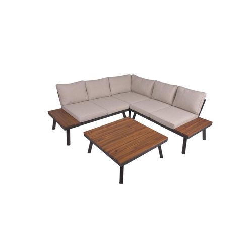 4059865652813 - Lounge-Set THERESA 4tlg Akazie beige Sitzgruppe Garten Lounge Möbel Garnitur 4059865652813 - Lounge-Set THERESA 4tlg Akazie beige Sitzgruppe Garten Lounge Möbel Garnitur