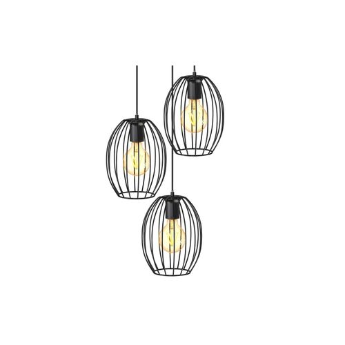 4057722007097 - BKLicht Pendelleuchte Retro schwarz Draht Hängelampe Metall Esstisch Edison Industriell