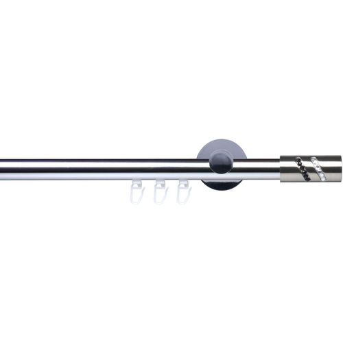 4016318372629 - Gardinenstange Innenlaufgarnitur 20 mm Piano Boston Gardinenstangen Gr L 120 cm Ø 2 mm 1 St 1 läufig grau (chromfarben) Gardinenstange Gardinenstangen Wandmontage Komplett
