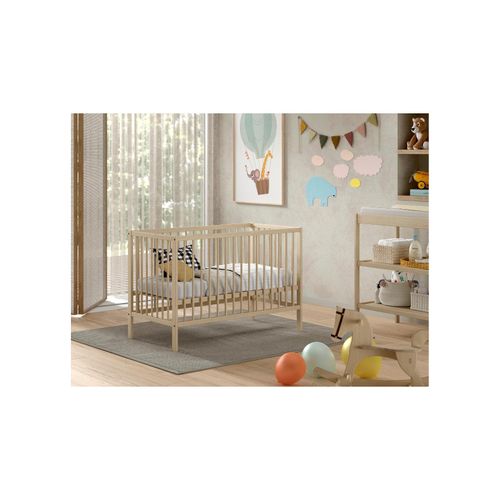 5420070242219 - DINO Gitter-Babybett 60 x 120 cm höhenverst Lattenrost Buche massiv - versch Ausführungen - Natur 5420070242219 - DINO Gitter-Babybett 60 x 120 cm höhenverst Lattenrost Buche massiv - versch Ausführungen - Natur