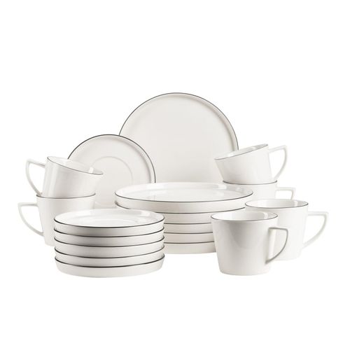 9010933019018 - Kaffeeservice Porzellan Sita Weiß Schwarz 9010933019018 - Kaffeeservice Porzellan Sita Weiß Schwarz