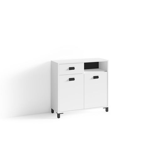4251942250374 - Badezimmer Kommode WELLNESS Breite 805 cm weiß schwarz 4251942250374 - Badezimmer Kommode WELLNESS Breite 805 cm weiß schwarz