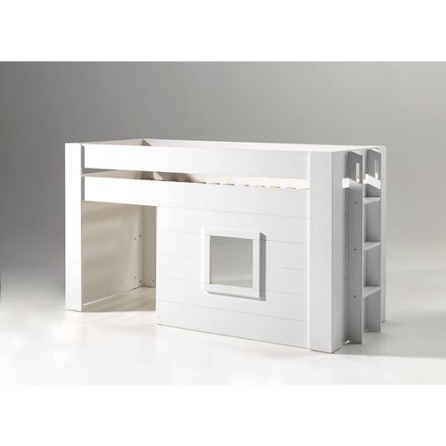 5420070228466 - VIPACK - Noah halbhohes Bett 90 x 200 cm Liegefläche inkl Vorhang Set Creme-Weiß 5420070228466 - VIPACK - Noah halbhohes Bett 90 x 200 cm Liegefläche inkl Vorhang Set Creme-Weiß