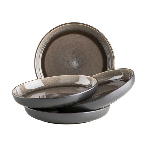 9001794934190 - Suppenteller-Set Steinzeug Niara 4 (Farbe Schwarz Grau) 9001794934190 - Suppenteller-Set Steinzeug Niara 4 (Farbe Schwarz Grau)