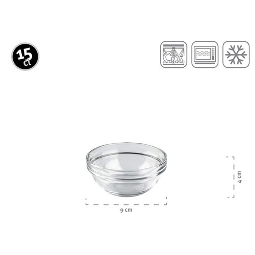 9001794342582 - Schüssel 9 cm 6-er Set EMPILABLE Transparent 9001794342582 - Schüssel 9 cm 6-er Set EMPILABLE Transparent