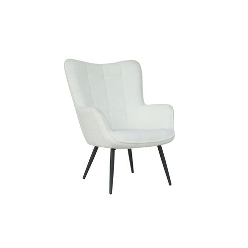 4251942249781 - Sessel UTA Bouclébezug off-white Gestell Metall schwarz 4251942249781 - Sessel UTA Bouclébezug off-white Gestell Metall schwarz