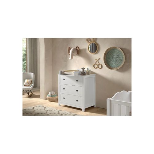 5420070244053 - AMORI 2-tlg Set best aus Kommode m 3 Schubladen Wickelaufsatz weiß lackiert 5420070244053 - AMORI 2-tlg Set best aus Kommode m 3 Schubladen Wickelaufsatz weiß lackiert