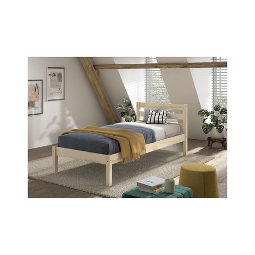5420070246842 - Einzelbett Pino 90x200 cm mit Lattenrost natur lackiert 5420070246842 - Einzelbett Pino 90x200 cm mit Lattenrost natur lackiert