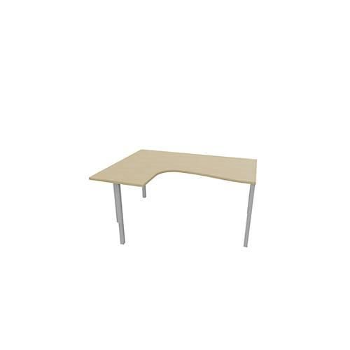 8029466046799 - Winkelschreibtisch ARLON-OFFICE 4-Fuß Ansatz links B 1600 x T 1200 x H 730 mm Eiche-Dekor