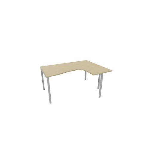 8029466046782 - Winkelschreibtisch ARLON-OFFICE 4-Fuß Ansatz rechts B 1600 x T 1200 x H 730 mm Eiche-Dekor