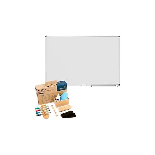 4251898827811 - Whiteboard UNITE magnetisch Markerablage B 1200 x T 126 x H 900 mm emaillierter Keramikstahl weiß inkl Whiteboard Zubehör Set WOODEN 17-teilig 4251898827811 - Whiteboard UNITE magnetisch Markerablage B 1200 x T 126 x H 900 mm emaillierter Keramikstahl weiß inkl Whiteboard Zubehör Set WOODEN 17-teilig