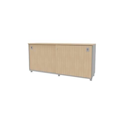 8029466046522 - Schiebetürenschrank ARLON OFFICE 2 Fächer abschließbar Muschelgriffe B 1600 x T 450 x H 730 mm Eiche-Dekor 8029466046522 - Schiebetürenschrank ARLON OFFICE 2 Fächer abschließbar Muschelgriffe B 1600 x T 450 x H 730 mm Eiche-Dekor