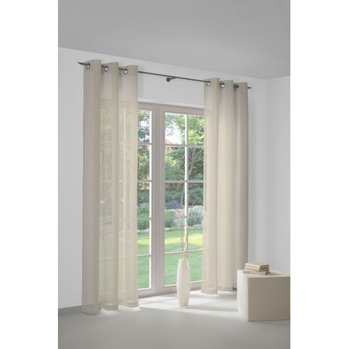 4004567220983 - Vorhang WIRTH Sunday Gr 2 beige B142cm H175cm Jacquard Baumwolle Polyester Gardinen