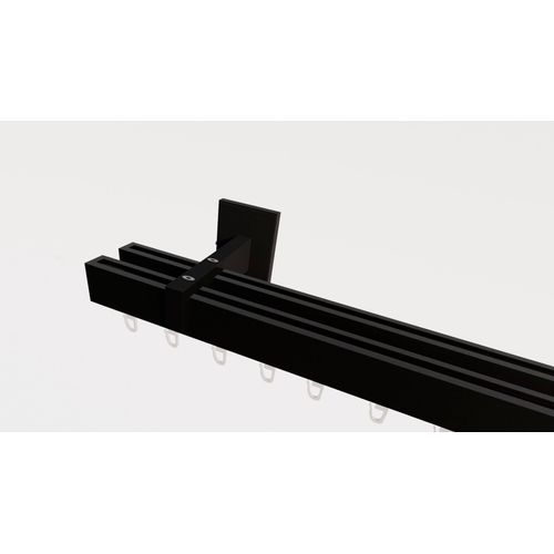 4068585003348 - Gardinenstange INDEKO Consul Gardinenstangen Gr L 260 cm Ø 20 mm 2 läufig silberfarben (chrom glanz) Gardinenstangen nach Maß Innenlauf Komplett-Set inkl Gleitern und Montagematerial