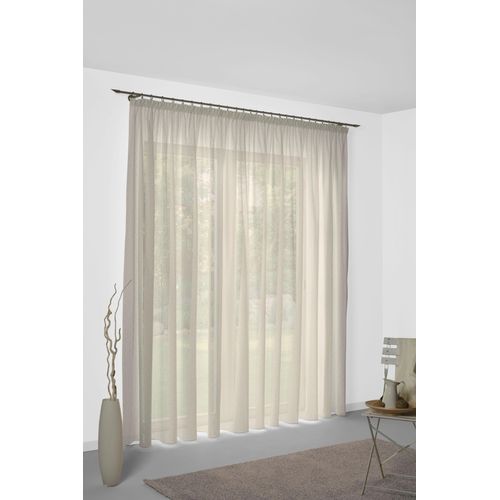 4004567220877 - Vorhang WIRTH Sunday Gardinen Gr 145 cm Kräuselband 142 cm beige Kräuselband Gardine