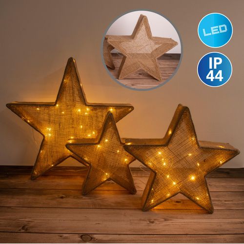 4003222883624 - LED Stern NÄVE Weihnachtsstern 3er Set Deko-Weihnachtssterne Weihnachtsdeko aussen Lampen Gr 1 flammig Höhe 48 cm 1 St braun Fensterdeko Fensterdekoration Leuchtmittelabstand ca 10cm Farbe braun Material Textil Eisen 4003222883624 - LED Stern NÄVE Weihnachtsstern 3er Set Deko-Weihnachtssterne Weihnachtsdeko aussen Lampen Gr 1 flammig Höhe 48 cm 1 St braun Fensterdeko Fensterdekoration Leuchtmittelabstand ca 10cm Farbe braun Material Textil Eisen