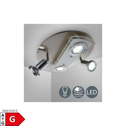 4057722000920 - Bklicht - led Decken-Leuchte rund Metall Glas Lampe Wohnzimmer Strahler 4-flammig GU10 Rund (Typ a) - 50 4057722000920 - Bklicht - led Decken-Leuchte rund Metall Glas Lampe Wohnzimmer Strahler 4-flammig GU10 Rund (Typ a) - 50