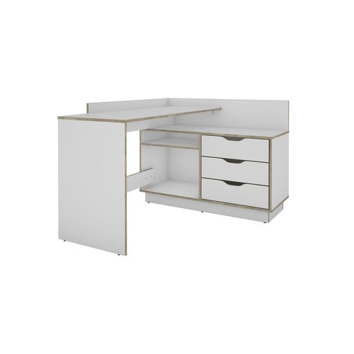 4251942248166 - Byliving - Winkelschreibtisch belfast Rechts oder Links montierbar 3 Schubkästen Weiß - Kanten in Sonoma Eiche Bürotisch Eckschreibtisch 4251942248166 - Byliving - Winkelschreibtisch belfast Rechts oder Links montierbar 3 Schubkästen Weiß - Kanten in Sonoma Eiche Bürotisch Eckschreibtisch