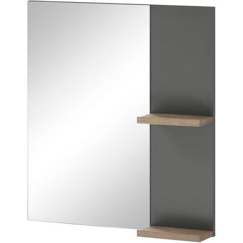 4067602871830 - Badspiegel PLACES OF STYLE SOLiD Spiegel im modernen Design Wandspiegel grau (anthrazit) B60cm H65cm T12cm Spiegel in zwei Farben verfügbar zwei Ablageböden 4067602871830 - Badspiegel PLACES OF STYLE SOLiD Spiegel im modernen Design Wandspiegel grau (anthrazit) B60cm H65cm T12cm Spiegel in zwei Farben verfügbar zwei Ablageböden