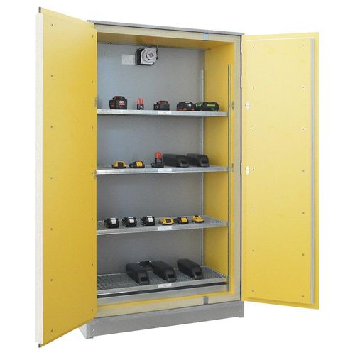 4260696923564 - Akku-Sicherheits-Lagerschrank SiS Li-Ion Basic Store EI 90 ohne Brandunterdrückungssystem HxB 2048 x 1148 mm 4260696923564 - Akku-Sicherheits-Lagerschrank SiS Li-Ion Basic Store EI 90 ohne Brandunterdrückungssystem HxB 2048 x 1148 mm
