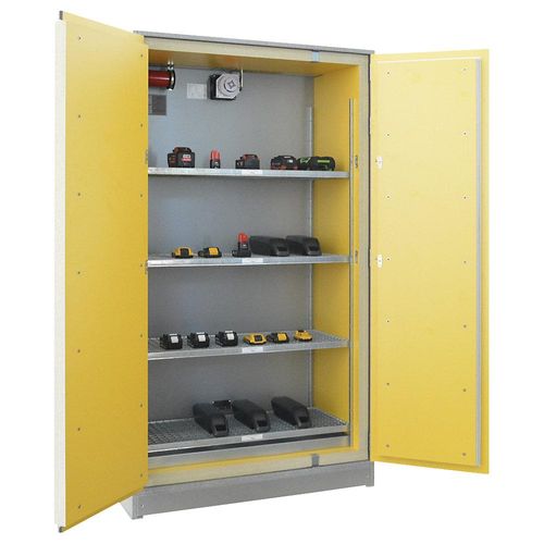 4260696923571 - Akku-Sicherheits-Lagerschrank SiS Li-Ion Basic Store EI 90 mit Brandunterdrückungssystem HxB 2048 x 1148 mm 4260696923571 - Akku-Sicherheits-Lagerschrank SiS Li-Ion Basic Store EI 90 mit Brandunterdrückungssystem HxB 2048 x 1148 mm
