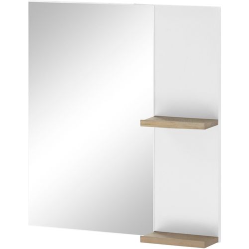 4067602871847 - Badspiegel PLACES OF STYLE SOLiD Spiegel im modernen Design Wandspiegel weiß (weiß hochglanz) B60cm H65cm T12cm Spiegel in zwei Farben verfügbar zwei Ablageböden 4067602871847 - Badspiegel PLACES OF STYLE SOLiD Spiegel im modernen Design Wandspiegel weiß (weiß hochglanz) B60cm H65cm T12cm Spiegel in zwei Farben verfügbar zwei Ablageböden