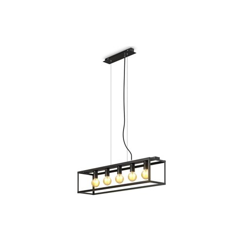 4057722006779 - Bklicht - Pendelleuchte Deckenlampe Retro Vintage schwarz E27 Fassung Esstisch Hängelampe - 10