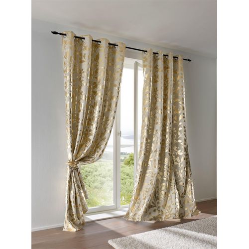 6941446663050 - Vorhang HEINE HOME Gardinen Gr 145 cm Ösen 130 cm goldfarben Ösen 6941446663050 - Vorhang HEINE HOME Gardinen Gr 145 cm Ösen 130 cm goldfarben Ösen