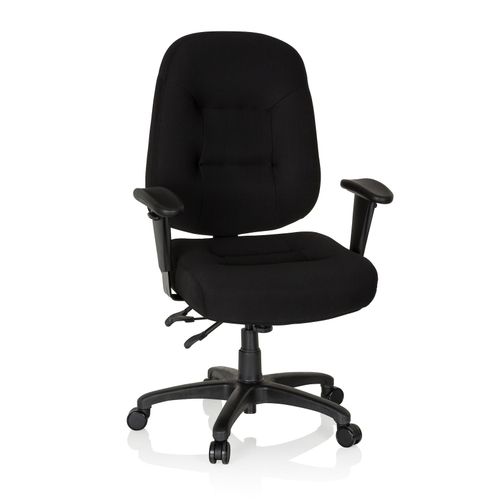 4251084668358 - Profi Bürostuhl ZENIT XXL Stoff mit Armlehnen (höhenverstellbar) hjh OFFICE