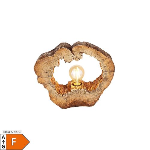 9007371472697 - - Tischleuchte Baumstamm Nachttischleuchte Holzoptik Tischlampe Baumscheibe Kunststoff 1x E27 LxH 305 x 255 cm