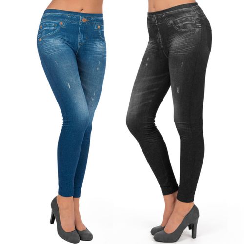 4016471059122 - Jeans-Leggings 2er-Set schwarz blau versch Größen 4016471059122 - Jeans-Leggings 2er-Set schwarz blau versch Größen
