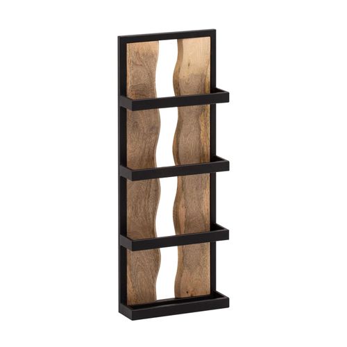 4251757718274 - Wandregal 30x80x10 cm Mango Massivholz Metall Hängeregal Industrial Design Schweberegal Rechteckig Regal Hängend Wohnzimmer Holzregal 4251757718274 - Wandregal 30x80x10 cm Mango Massivholz Metall Hängeregal Industrial Design Schweberegal Rechteckig Regal Hängend Wohnzimmer Holzregal