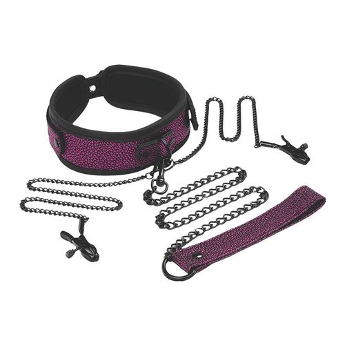 0848416013371 - Collar Leash & Nipple Clips Set 0848416013371 - Collar Leash & Nipple Clips Set