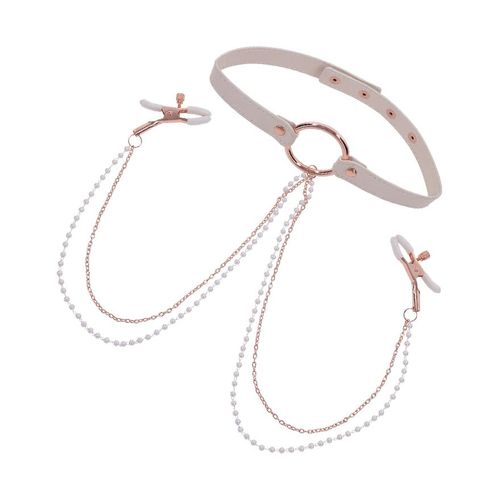 0646709099633 - Peaches n CreaMe - Collar with Nipple Clamps 0646709099633 - Peaches n CreaMe - Collar with Nipple Clamps