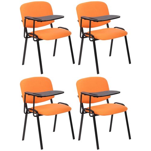 4255716335557 - 4er Set Stuhl Ken Mit Klapptisch Stoff I Gepolsterter Schulungsstuhl Mit Schreibtafel 4255716335557 - 4er Set Stuhl Ken Mit Klapptisch Stoff I Gepolsterter Schulungsstuhl Mit Schreibtafel
